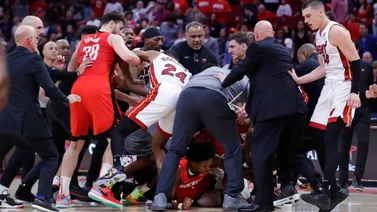 NBA: Tyler Herro y Amen Thompson montaron trifulca en el Heat vs Rockets