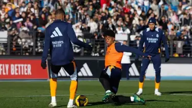 Endrick terminó tocado en el último entreno del año Endrick terminó tocado en el último entreno del año