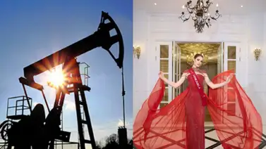 Petróleo venezolano inspiración de Anna Blanco para traje típico de Miss Charm Petróleo venezolano inspiración de Anna Blanco para traje típico de Miss Charm