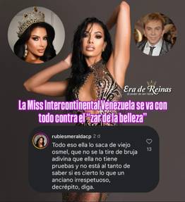 Osmel Sousa es atacado por reina de belleza venezolana: "Anciano" Osmel Sousa es atacado por reina de belleza venezolana: "Anciano"
