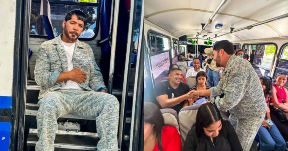 Ídolo de la salsa sorprende a caraqueños al viajar en camioneta de pasajeros