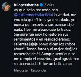 Catherine Fulop habla sobre el romance que tuvo con Guillermo Dávila